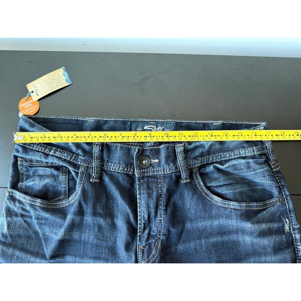 Silver Jeans Co Allan Classic Fit Straight Leg Dark Wash Jeans 32x32 New NWT - Picture 8 of 15